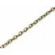 50cm bronzefarbene Kette 4x2,5mm gemusterte bronze Gliederkette - bronze Schmuckzubehör