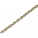 50cm bronzefarbene Kette 4x2,5mm gemusterte bronzefarbene Gliederkette - Schmuckzubehör