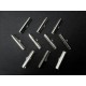 10x Bandklemme 30mm silberfarben - Schmuckzubehör