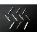 10x silberfarbene Bandklemme 30mm silberfarbene Band Klemmen - Schmuckzubehör