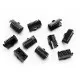 10x grauschwarze Bandklemme 13mm dunkelmetallfarben - Schmuckzubehör - Leisure-Beads DIY