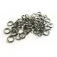50x Biegering 6mm rund Spaltring schwarz metallfarben - Schmuckzubehör - Leisure-Beads DIY
