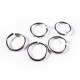10x Biegering 15mm Aluminium rund platinfarben hellsilber - Schmuckzubehör Biegering