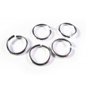10x Biegering 15mm x 1,8mm Aluminium rund hellsilberfarben - Schmuckzubehör Biegering