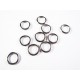 10x geschlossener Ring 12mm x 1mm hellsilberfarben - Schmuckzubehör