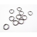 10x geschlossener Ring 12mm x 1mm hellsilberfarben - Schmuckzubehör