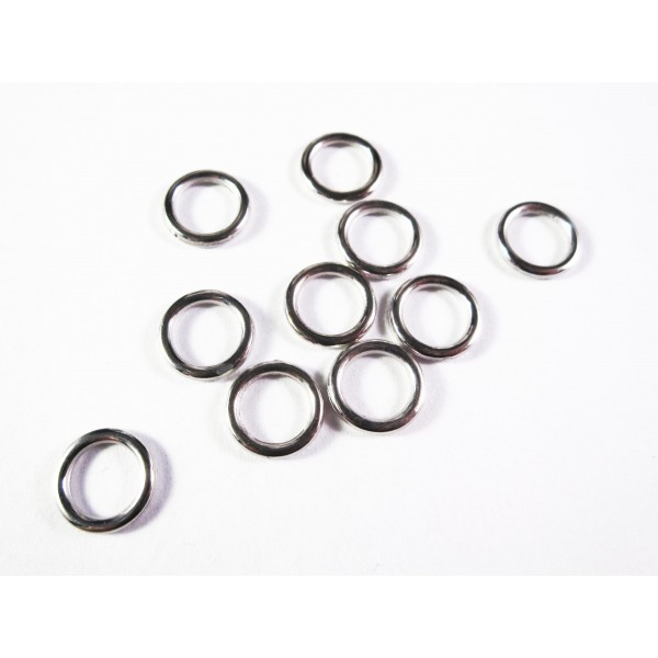 10x geschlossener Ring 12mm x 1mm hellsilberfarben - Schmuckzubehör - Leisure-Beads DIY