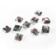 10 quadratische Graue Millefiori Glasperlen 10x10mm