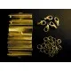 10x goldfarben Bandklemmen 30mm + 5 Karabiner + 20 Biegeringe als Schmuckzubehör Set für Halsbänder - Schmuckzubehör Set - Leisure-Beads DIY