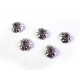 10x flache Perlenkappe ca. 9x3mm aus Acryl in silberfarben - Schmuckzubehör Perlenkappe