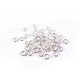50x geschlossener Ring 4x0,8mm rund in hellsilberfarben - Schmuckzubehör