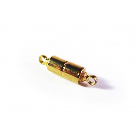 Leisure-Beads - 1x goldfarben Magnetverschluss 16x4mm in Zylinderform - Schmuckzubehör