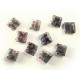 10x Graue Millefiori Perlen quadratisch 8 x 8 mm