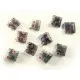 10x Graue Millefiori Perlen quadratisch 8 x 8 mm - Leisure-Beads DIY
