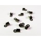20x metallschwarze Endkappe 6x3mm schwarze Lederband Klemme - Schmuckzubehör Endkappe