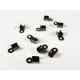 20x metallschwarze Endkappe 6x3mm schwarze Lederband Klemme - Schmuckzubehör Endkappe - Leisure-Beads DIY