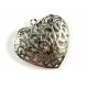 1x XXL-Herz Anhänger ca. 65x62mm hellsilberfarben Schmuckanhänger - Schmuckzubehör - Leisure-Beads DIY