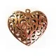 1x XXL-Herz Anhänger ca. 65x62mm kupferfarbener Schmuckanhänger - Schmuckzubehör - Leisure-Beads DIY
