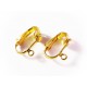 2 Stück / 1 Paar SUPER goldfarben Ohrclips ca. 12x16mm goldfarben - Schmuckzubehör zum Ohrclips selbermachen