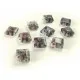 10 quadratische Graue Millefiori Glasperlen 8x8mm - Leisure-Beads DIY