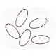5x Ring 30x15mm geschlossen oval silberfarben - Schmuckzubehör - Leisure-Beads DIY
