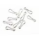 10x einfache Haken silberfarben glatt 23x7x1mm - Schmuckzubehör Schmuckhaken in silberfarben - Leisure-Beads DIY