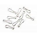 10x Haken silberfarben 23x7x1mm - Schmuckzubehör