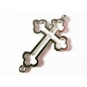 1x silberfarben Kreuz Kettenverbinder 35x21mm Zwischenstück - Schmuckzubehör Schmuckverbinder