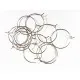12x silber Weinglasringe ca.25x20mm silberfarben - Tischdeko Weinglasringe - Leisure-Beads DIY