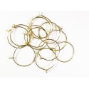 10x Creolen 25x20mm goldfarben Weinglasringe - Tischdeko Weinglasringe