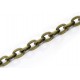 Bronzefarbene Kette 4x3mm Gliederkette - Schmuckzubehör