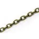 Bronzefarbene Kette 4x3mm Gliederkette - Schmuckzubehör - Leisure-Beads DIY