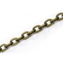 1m bronzefarbene Kette 4x3mm Gliederkette - Schmuckzubehör