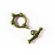 2x bronze Knebelverschluss 14x20mm Toggle - bronze Schmuckzubehör Schmuckverschluss - Leisure-Beads DIY