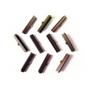 10x kupferfarbene Bandklemme 35mm kupferfarbene Bandklemmen Bandverbinder - Schmuckzubehör