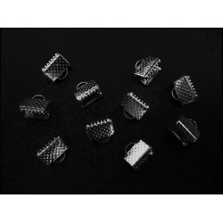 Leisure-Beads - 10x gunmetal Bandklemme 8mm Bandverbinder - Schmuckzubehör