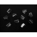 10x gunmetal Bandklemme 8mm Bandverbinder - Schmuckzubehör
