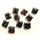 10x Schwarze Millefiori Perlen quadratisch 10 x 10 mm - Leisure-Beads DIY