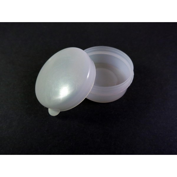Weisse runde Aufbewahrungsbox 28x15mm - Schmuckzubehör Aufbewahrungsbox
