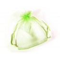 1x hellgrünes Organzasäckchen 12x9cm hellgrüner Organzabeutel - Schmuckzubehör Schmuckverpackung