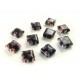 10x quadratische Schwarze Millefiori Perlen 8x8mm