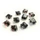 10x quadratische Schwarze Millefiori Perlen 8x8mm - Leisure-Beads DIY