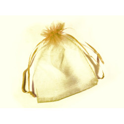 Leisure-Beads - 1x goldfarben Organzasäckchen 12x9cm goldfarben Organzabeutel - Schmuckzubehör Schmuckverpackung