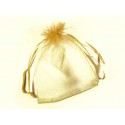 1x goldfarben Organzasäckchen 12x9cm goldfarben Organzabeutel - Schmuckzubehör Schmuckverpackung
