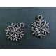 2x silber Schneeflocke 1 ca. 20x18mm silber Schmuckanhänger - Schmuckzubehör Weihnachten