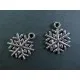 2x silber Schneeflocke 1 ca. 20x18mm silber Schmuckanhänger - Schmuckzubehör Weihnachten - Leisure-Beads DIY