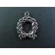 2x silber Weihnachtskranz ca. 25x19mm silber Schmuckanhänger - Schmuckzubehör Weihnachten - Leisure-Beads DIY