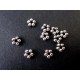 10x Daisyspacer 5mm silber Metallperlen Spacer - Schmuckzubehör Metallperle