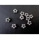 10x Daisyspacer 5mm silber Metallperlen Spacer - Schmuckzubehör Metallperle - Leisure-Beads DIY