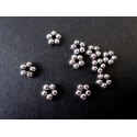 10x Daisyspacer 5mm silberfarben Metallperlen Spacer - Schmuckzubehör Metallperle